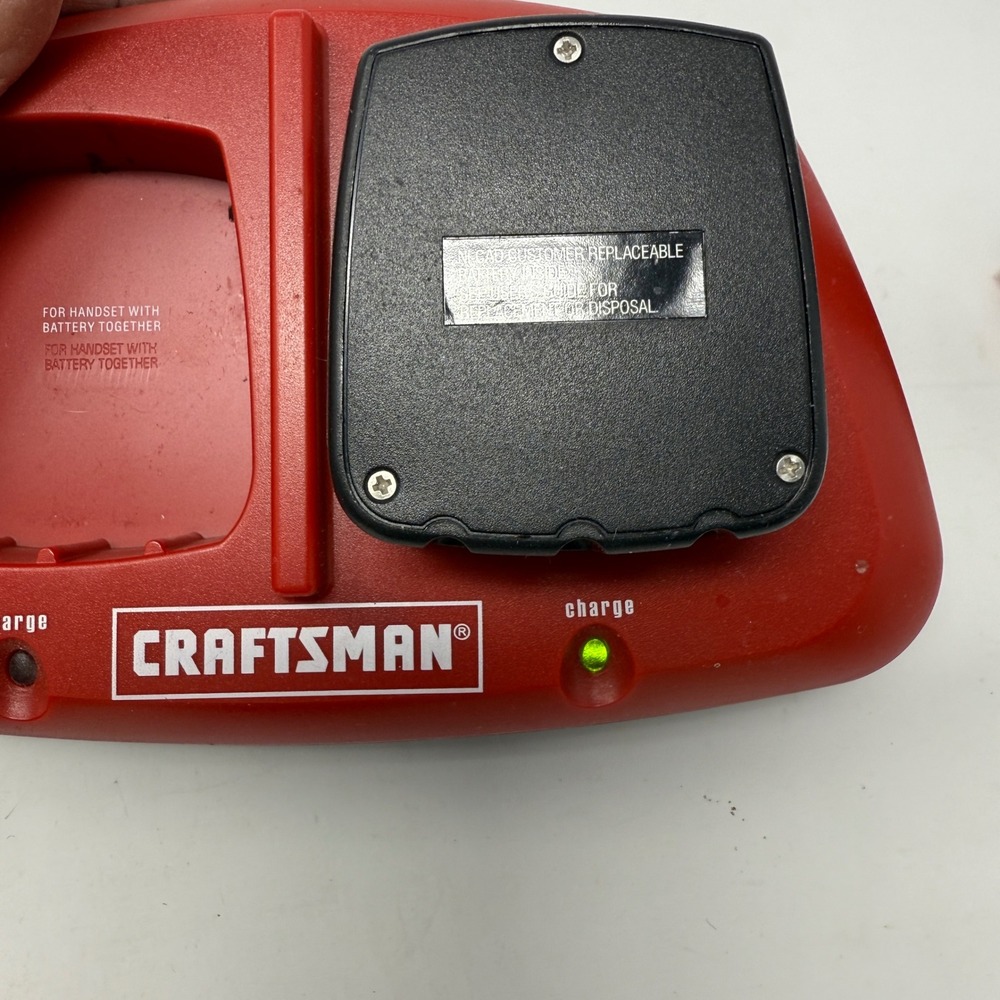 Craftsman 27413 Cordless Phone Recharge Cradle‎ Base with Battery & Handset Slot